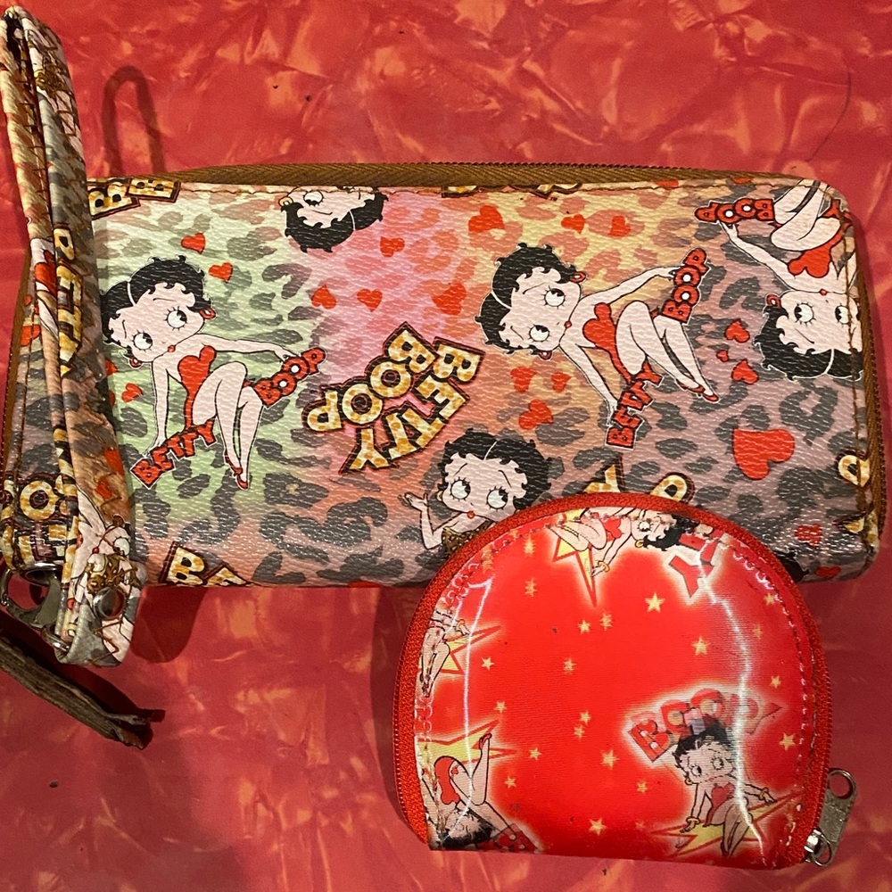 Betty Boop Red and Pink Wallet Set